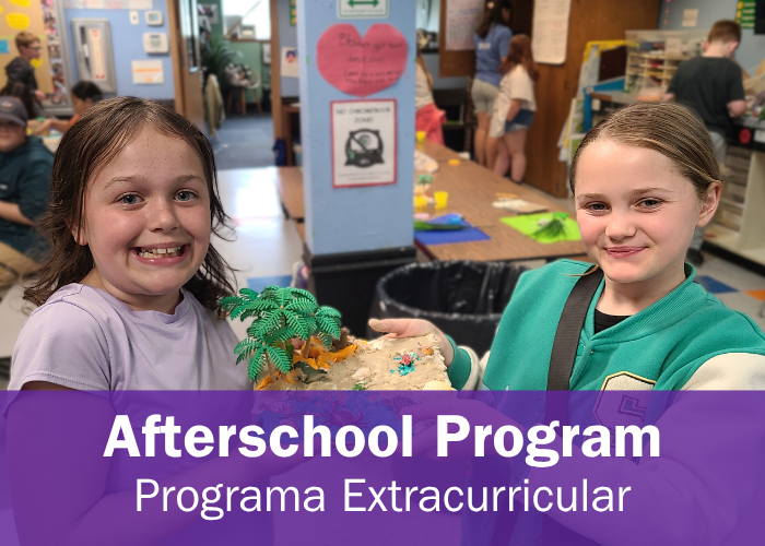 Afterschool Program_Programa Extracurricular Button for Afterschool Program. Boys & Girls Clubs of Whatcom County